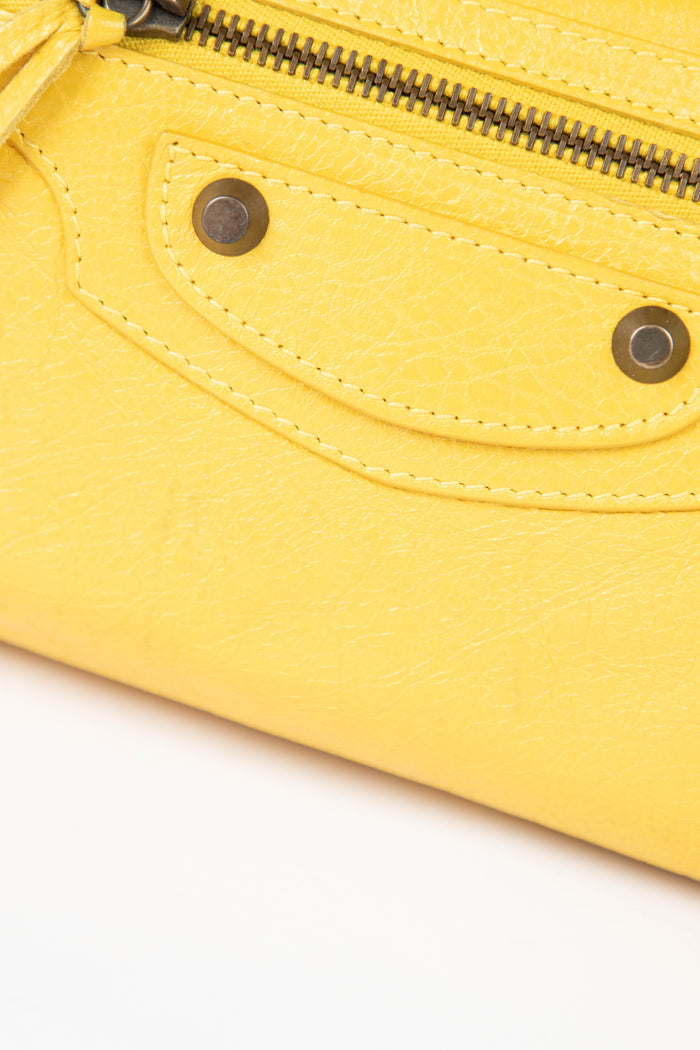 2000s Balenciaga Yellow Leather First City Shoulder Bag