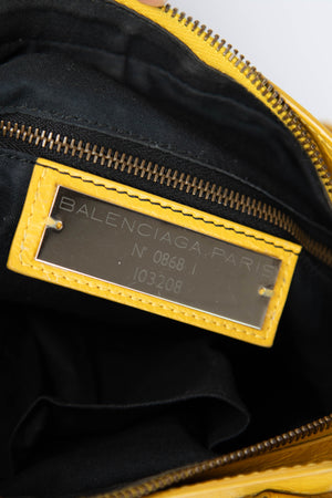 2000s Balenciaga Yellow Leather First City Shoulder Bag
