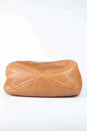 2000s Miu Miu Brown Leather Bow Tote Bag