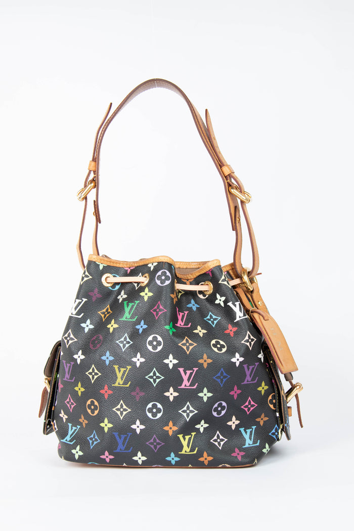 2000s Louis Vuitton x Takashi Murakami Black Multicolour Petit Noé
