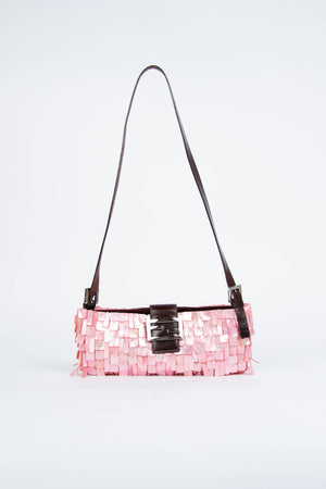 Vintage Fendi Pink Mother of Pearl Shoulder Bag