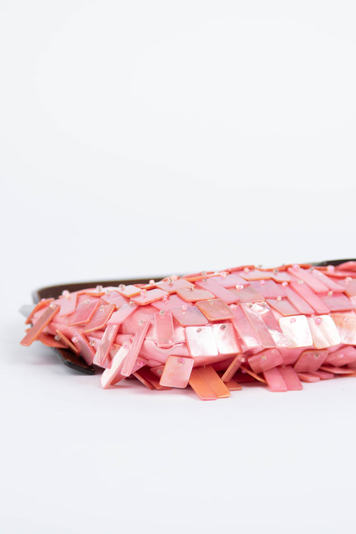 Vintage Fendi Pink Mother of Pearl Shoulder Bag