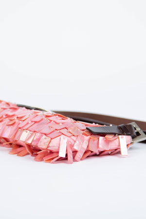Vintage Fendi Pink Mother of Pearl Shoulder Bag