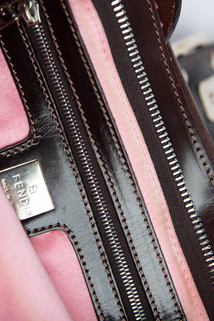 Vintage Fendi Pink Mother of Pearl Shoulder Bag