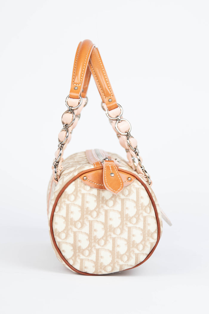 2000s Christian Dior Romantiqué Monogram Barrel Bag