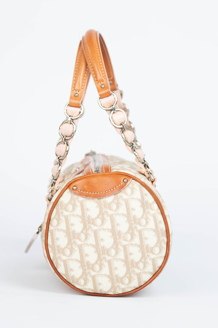 2000s Christian Dior Romantiqué Monogram Barrel Bag