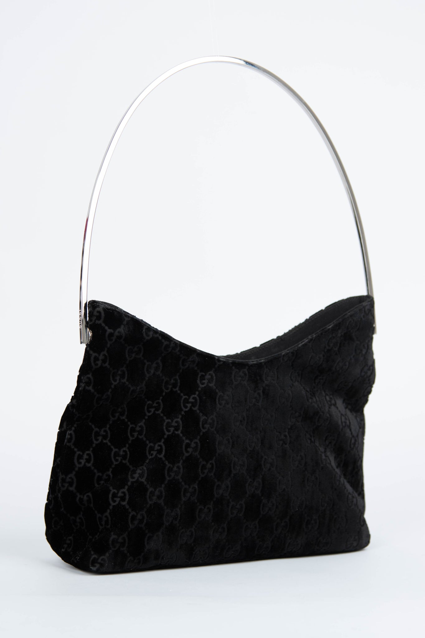 90s Gucci Tom Ford Black Monogram Shoulder Bag