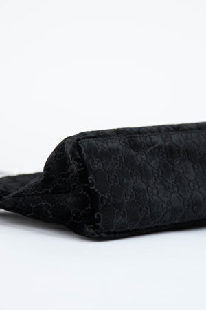90s Gucci Tom Ford Black Monogram Shoulder Bag