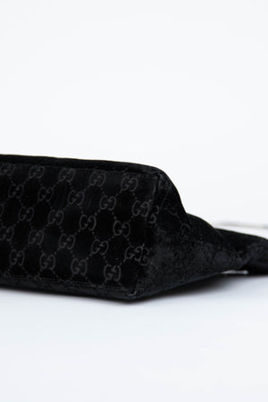 90s Gucci Tom Ford Black Monogram Shoulder Bag