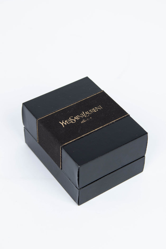 RARE Black Vintage YSL Gold Heart Watch