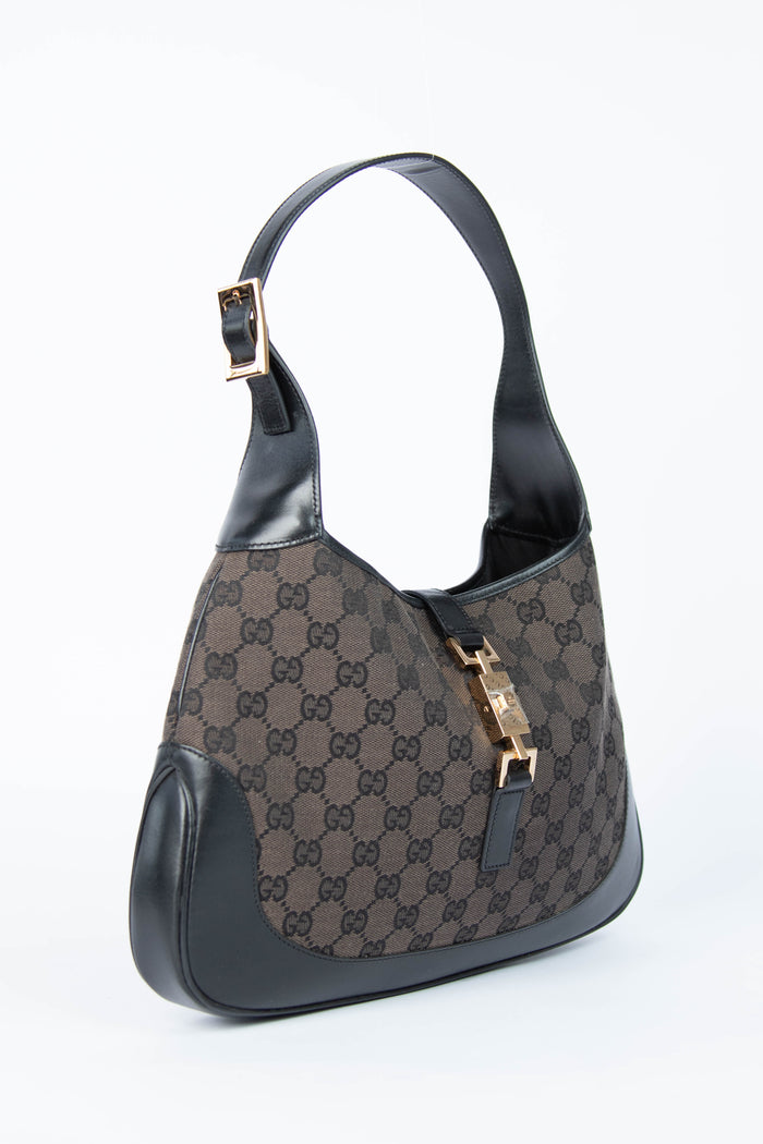 Vintage Gucci Brown GG Monogram Jackie Bag
