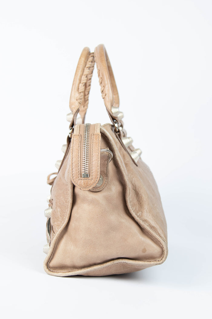 2000s Balenciaga Coffee Leather Part-Time Shoulder Bag SHW