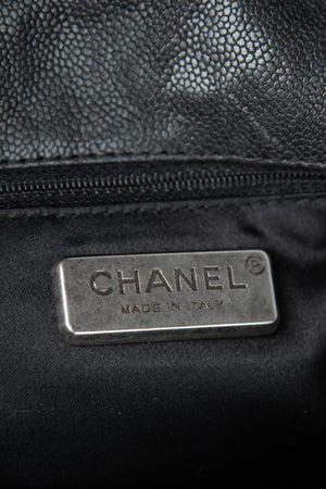 2000s Chanel Black Fur Single Flap Shoulder Bag