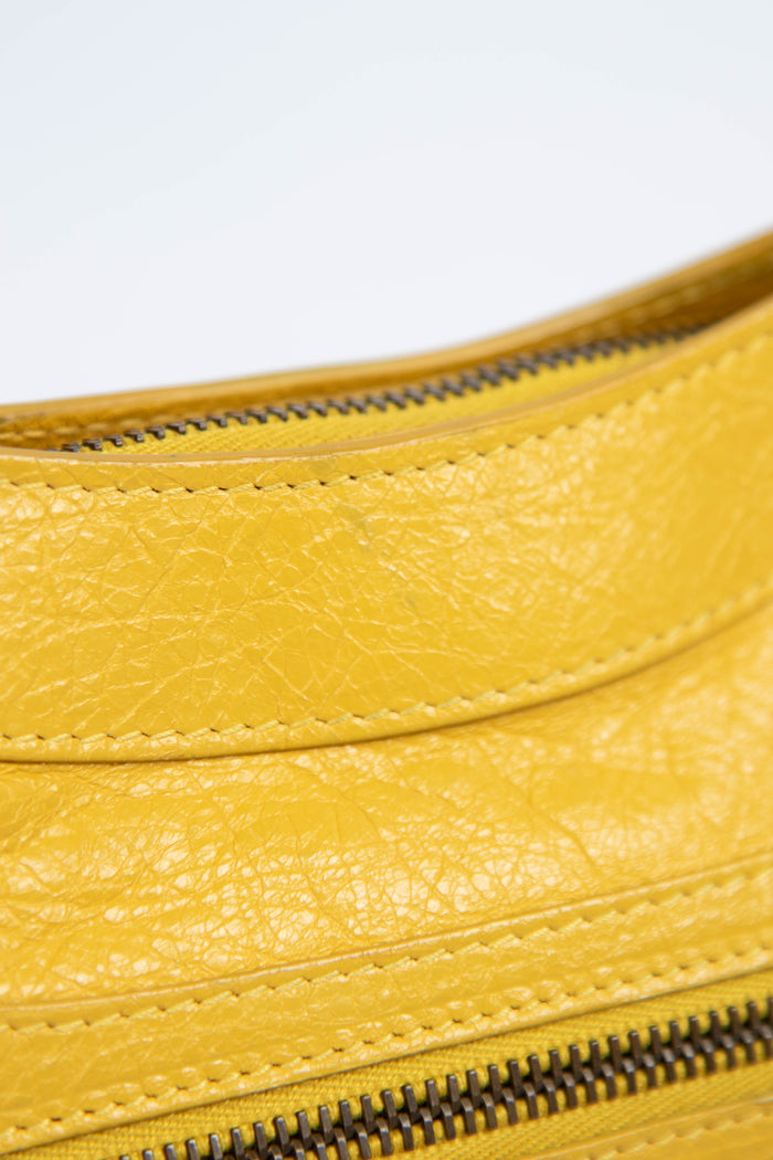 2000s Balenciaga Yellow Leather First City Shoulder Bag