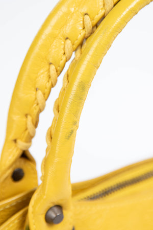 2000s Balenciaga Yellow Leather First City Shoulder Bag