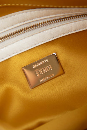 RARE Fendi Yellow Sequin Baguette Shoulder Bag