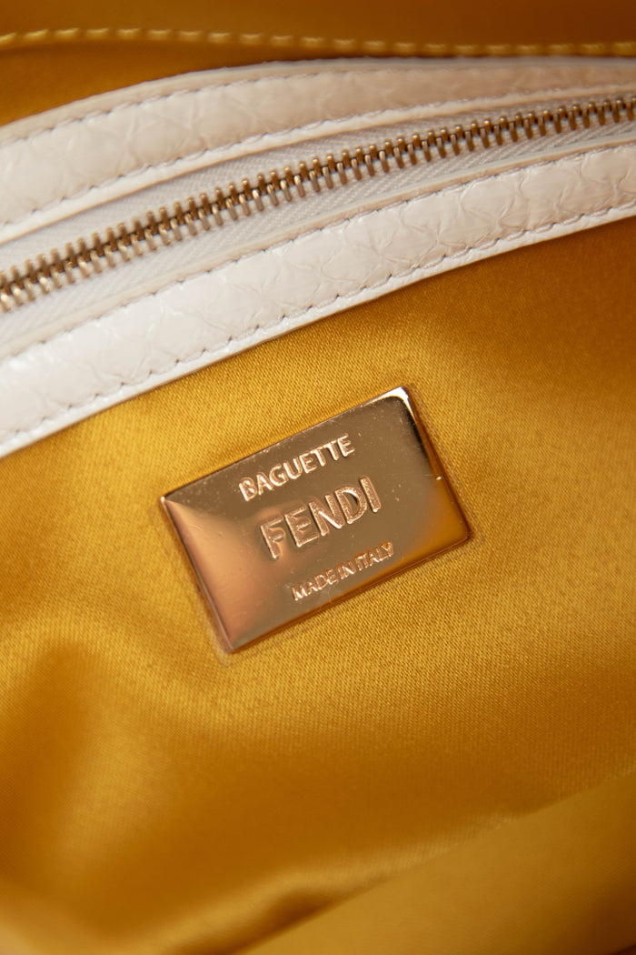 RARE Fendi Yellow Sequin Baguette Shoulder Bag
