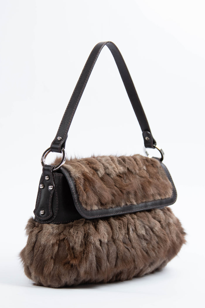 2000s Fendi Fur Chef Shoulder Bag