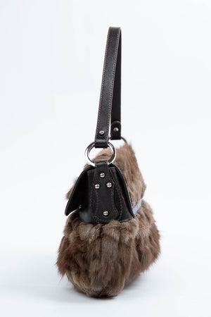 2000s Fendi Fur Chef Shoulder Bag