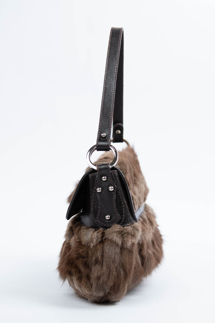2000s Fendi Fur Chef Shoulder Bag