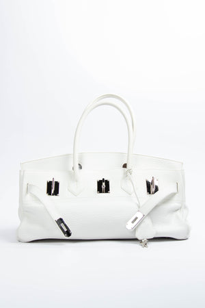 2005 Hermes White Clemence Shoulder Birkin JPG HAC SHW