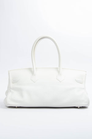 2005 Hermes White Clemence Shoulder Birkin JPG HAC SHW