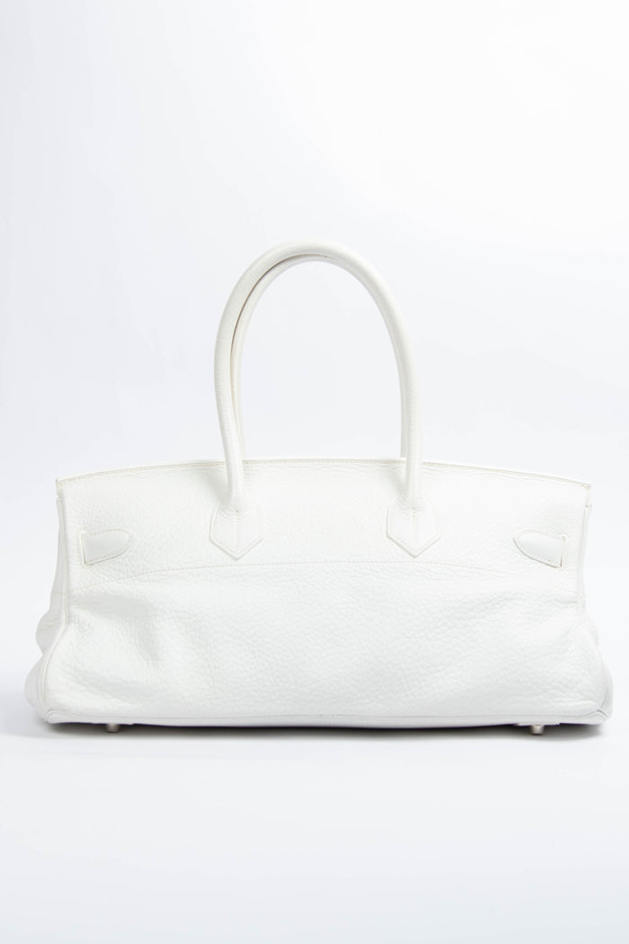 2005 Hermes White Clemence Shoulder Birkin JPG HAC SHW