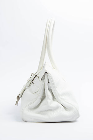 2005 Hermes White Clemence Shoulder Birkin JPG HAC SHW