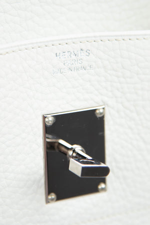 2005 Hermes White Clemence Shoulder Birkin JPG HAC SHW
