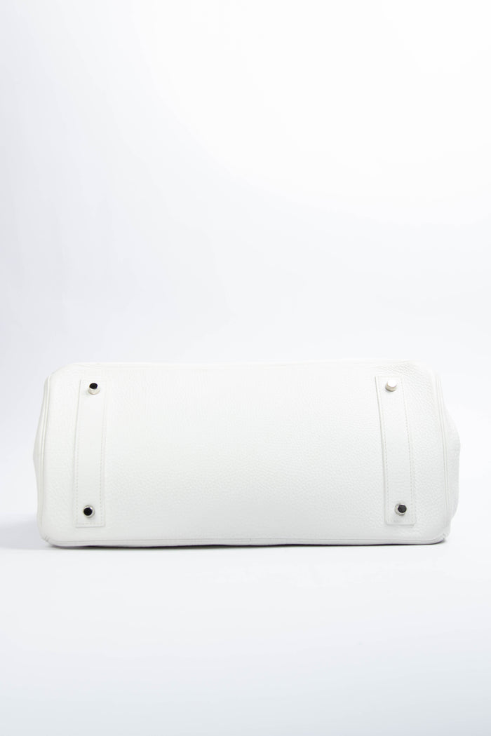 2005 Hermes White Clemence Shoulder Birkin JPG HAC SHW
