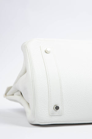2005 Hermes White Clemence Shoulder Birkin JPG HAC SHW