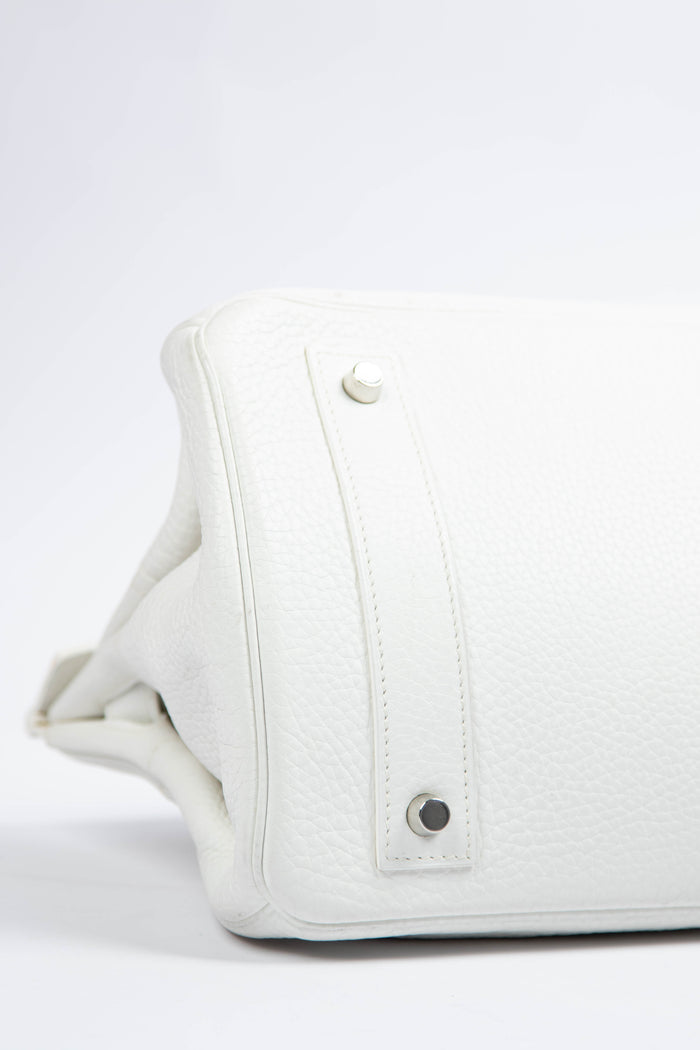 2005 Hermes White Clemence Shoulder Birkin JPG HAC SHW