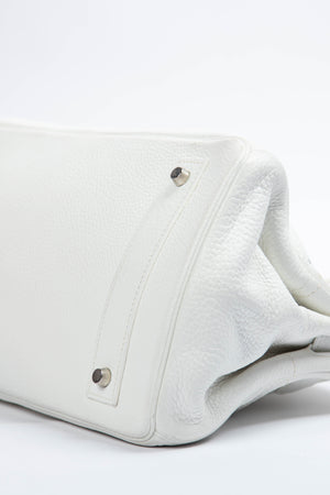 2005 Hermes White Clemence Shoulder Birkin JPG HAC SHW