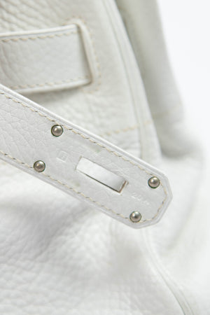 2005 Hermes White Clemence Shoulder Birkin JPG HAC SHW