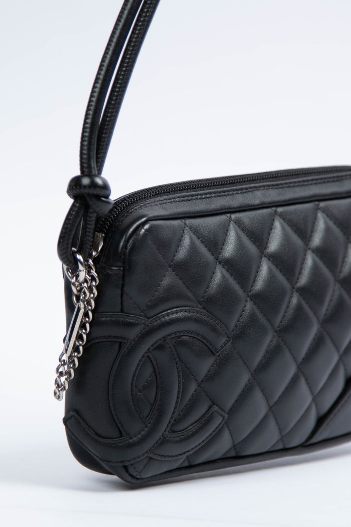 2000s Chanel Rue Cambon Black Shoulder Bag
