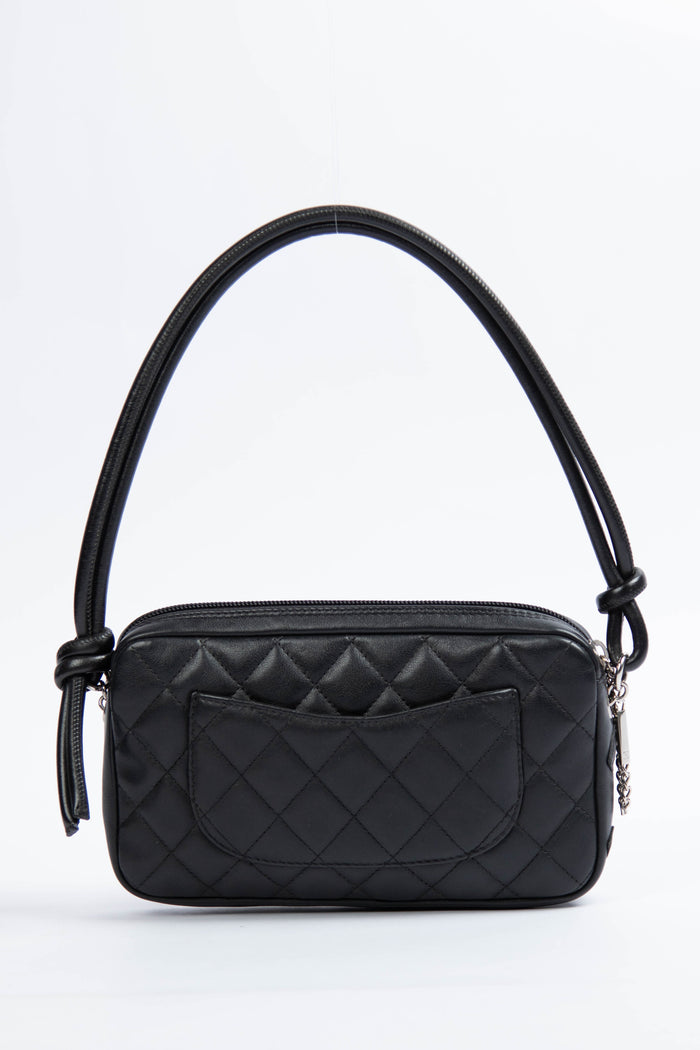 2000s Chanel Rue Cambon Black Shoulder Bag