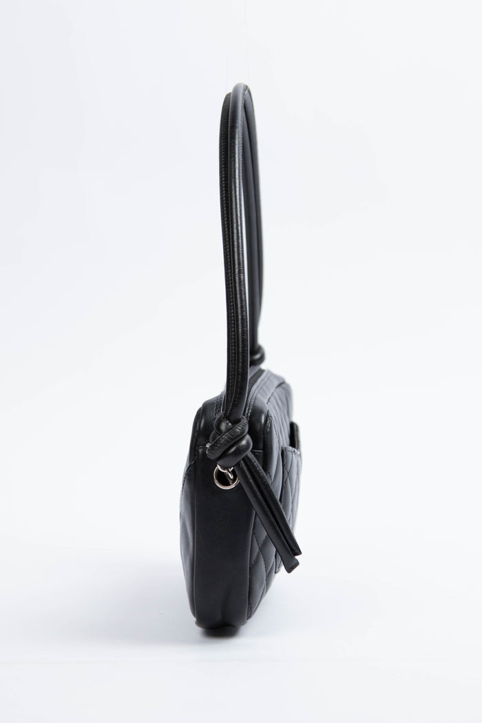 2000s Chanel Rue Cambon Black Shoulder Bag