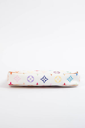 2000s Louis Vuitton x Takashi Murakami White Multicolour Pochette Accessoires
