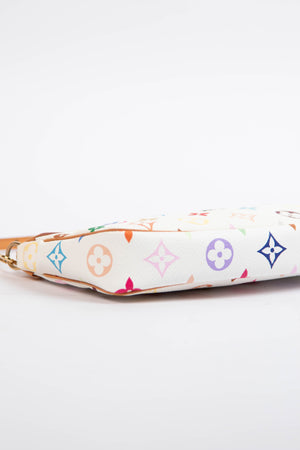 2000s Louis Vuitton x Takashi Murakami White Multicolour Pochette Accessoires