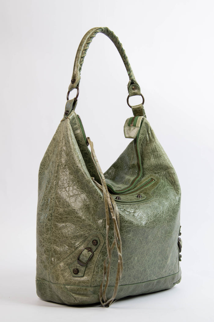 2000s Balenciaga Green Day Hobo Bag