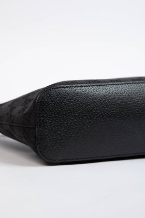 Vintage Gucci Black GG Monogram Canvas Shoulder Bag