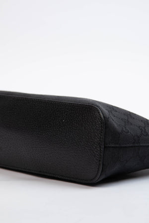 Vintage Gucci Black GG Monogram Canvas Shoulder Bag