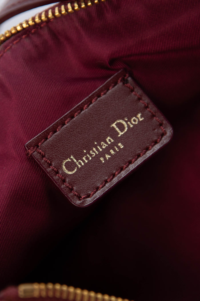 2000s Christian Dior Red Monogram Trotter Saddle Bag