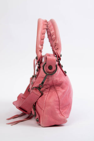 2010s Balenciaga Light Pink Leather First City Shoulder Bag