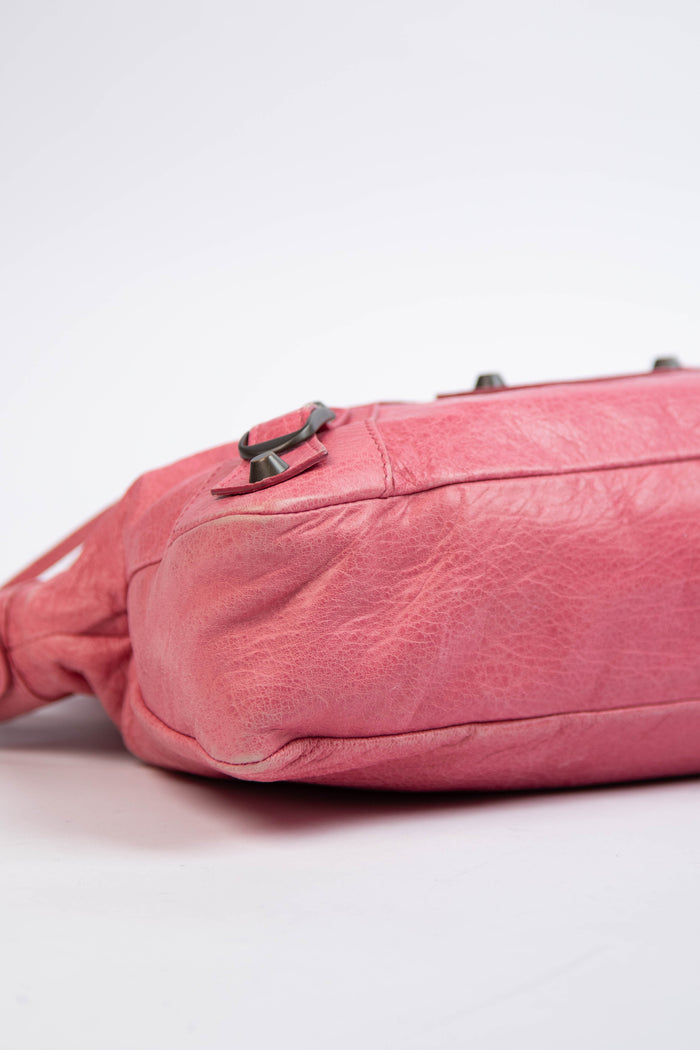 2010s Balenciaga Light Pink Leather First City Shoulder Bag