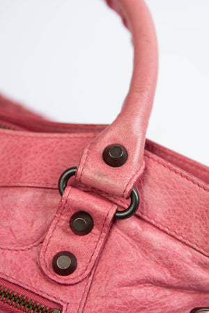 2010s Balenciaga Light Pink Leather First City Shoulder Bag