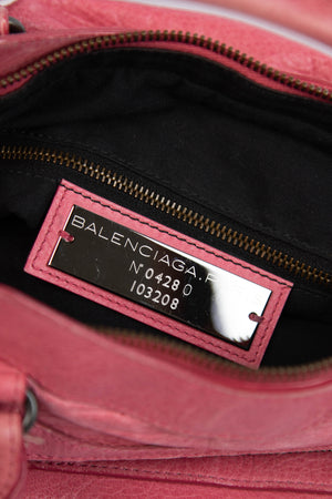 2010s Balenciaga Light Pink Leather First City Shoulder Bag