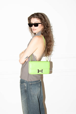 2012 Hermès Vert Cru Elan Constance Shoulder Bag