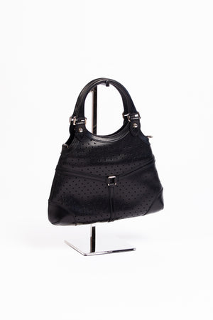 90s Gucci Black Bag with Silver Hardware