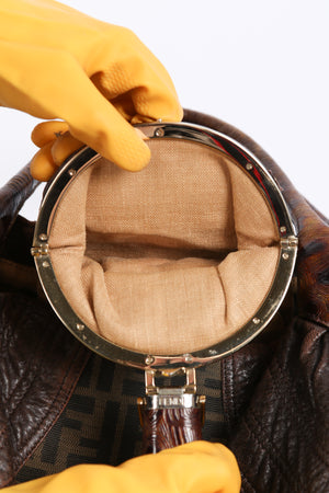 FENDI Metallic Spy Bag in Gold Zucca - More Than You Can Imagine